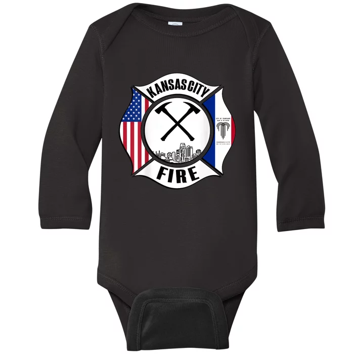 Kansas City Missouri Fire Rescue Department Firefighters Baby Long Sleeve Bodysuit