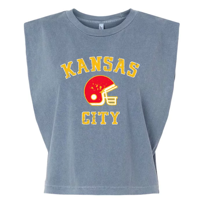 Kansas City Missouri Pride Love Gift KC Retro Garment-Dyed Women's Muscle Tee