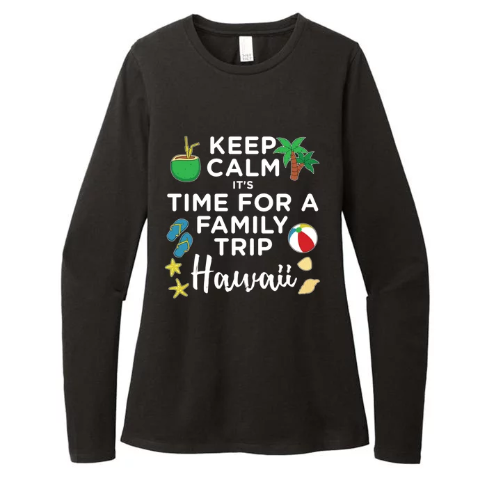 Keep Calm Matching Hawaii Group Family Vacation Gift Womens CVC Long Sleeve Shirt