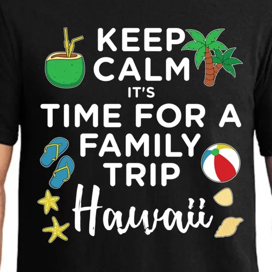 Keep Calm Matching Hawaii Group Family Vacation Gift Pajama Set