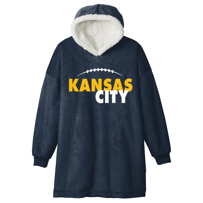 Kansas City Missouri Pride Love Gift KC Retro Hooded Wearable Blanket