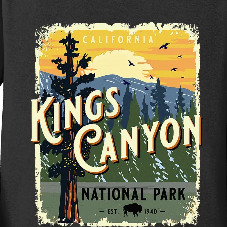 Kings Canyon National Park California Usa Kids Long Sleeve Shirt