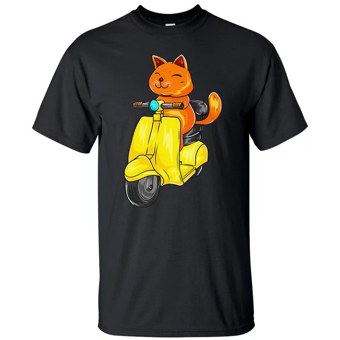 Kawaii Cat Neko Scooter Funny Japanese Anime Fans Gift Tall T-Shirt