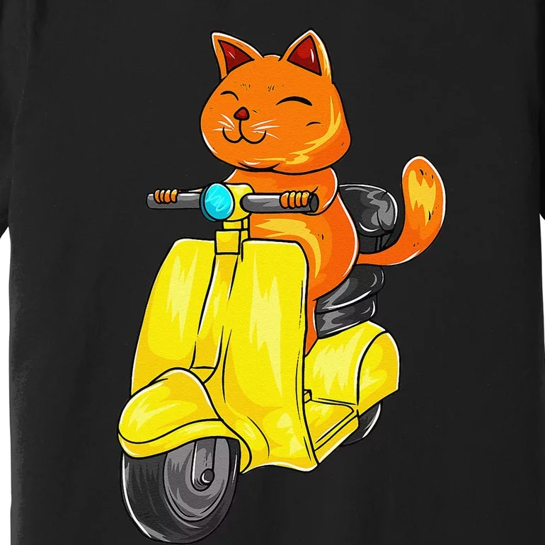 Kawaii Cat Neko Scooter Funny Japanese Anime Fans Gift Premium T-Shirt