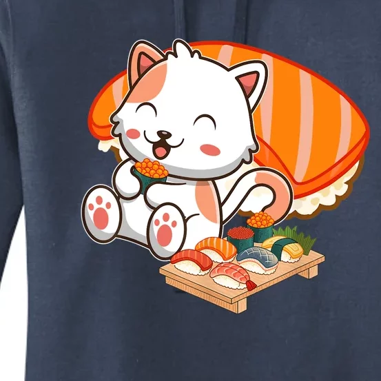 Kawaii Cat Otaku Japanese Sushi Gift Girls Teenager Women's Pullover Hoodie