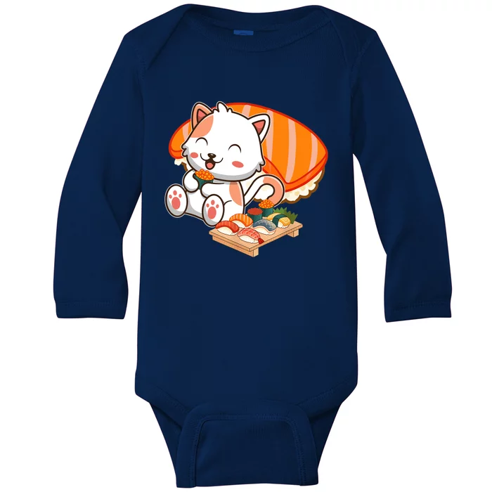 Kawaii Cat Otaku Japanese Sushi Gift Girls Teenager Baby Long Sleeve Bodysuit