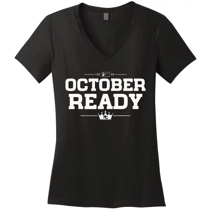 Kansas City October Ready Kc Blue Women's V-Neck T-Shirt