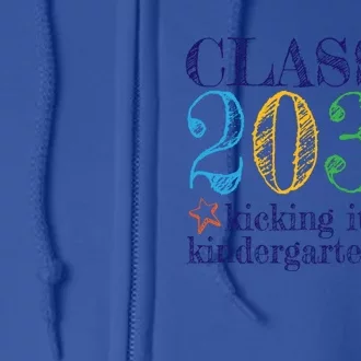 Kindergarten Class Of 2030 First Day At Kindergarten Gift Full Zip Hoodie