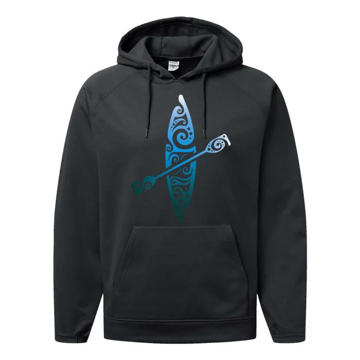 Kayaker Canoeing Paddling Performance Fleece Hoodie