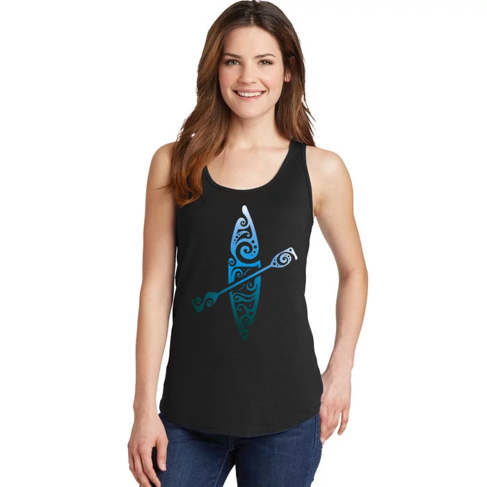 Kayaker Canoeing Paddling Ladies Essential Tank