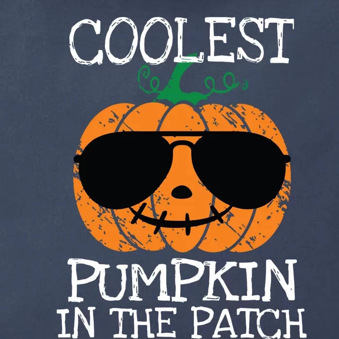 Kids Coolest Pumpkin In The Patch Halloween Boy Girls Teens 7042 Zip Tote Bag