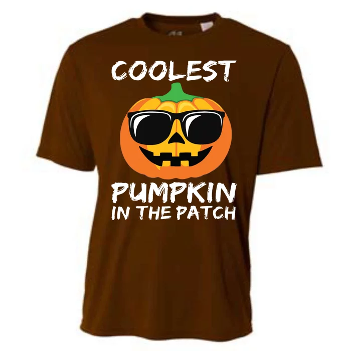 Kids Coolest Pumpkin In The Patch Halloween Boy Girls Teens Cooling Performance Crew T-Shirt