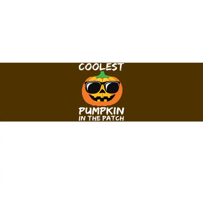 Kids Coolest Pumpkin In The Patch Halloween Boy Girls Teens Bumper Sticker