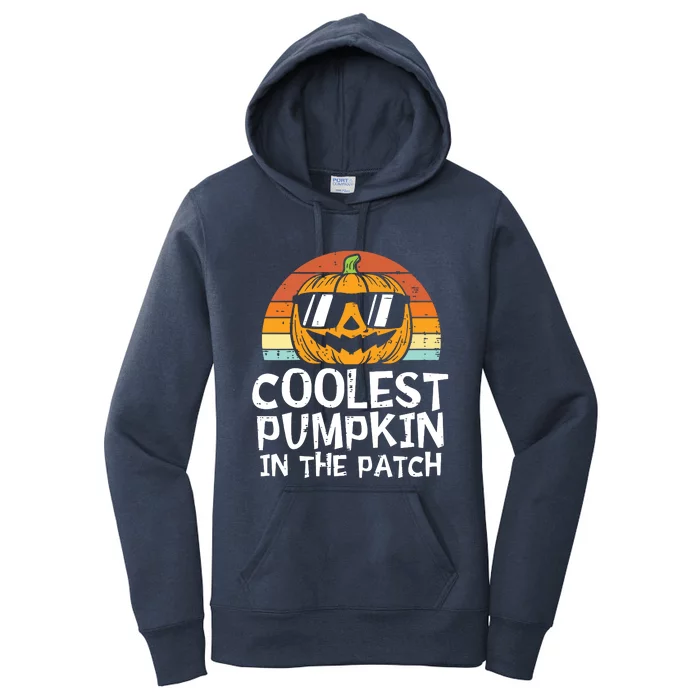 Kids Coolest Pumpkin In The Patch Boy Halloween Kids 2771 Women's Pullover Hoodie