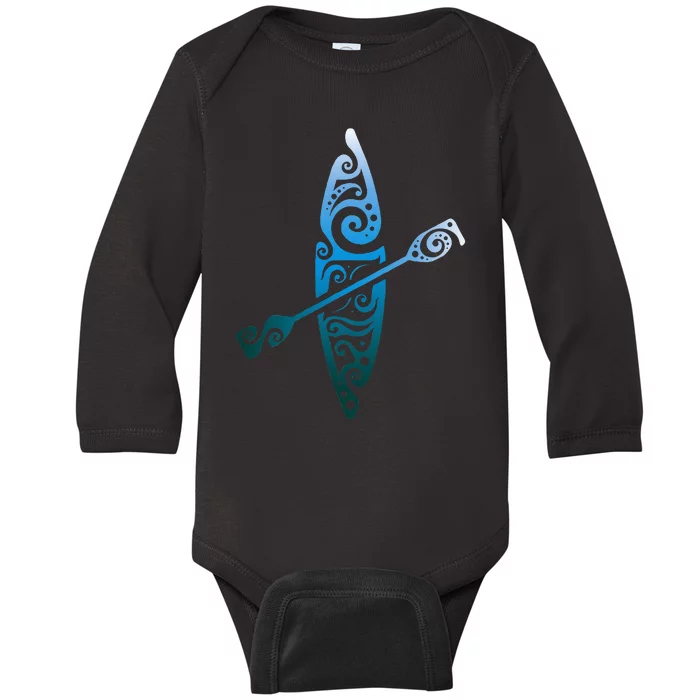 Kayaker Canoeing Paddling Boat Lover Kayak Water Sport Baby Long Sleeve Bodysuit