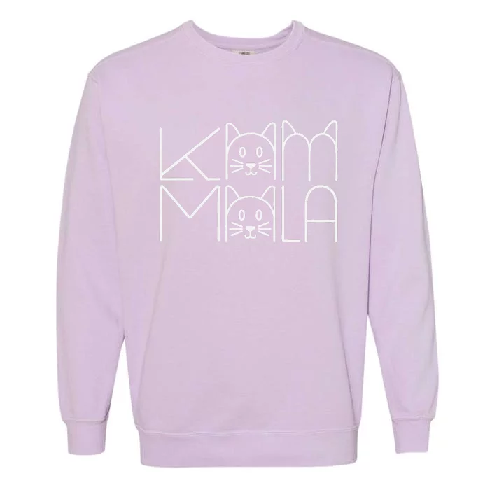 Kamala Cat Parody Political Support Kamala Harris Garment-Dyed Sweatshirt