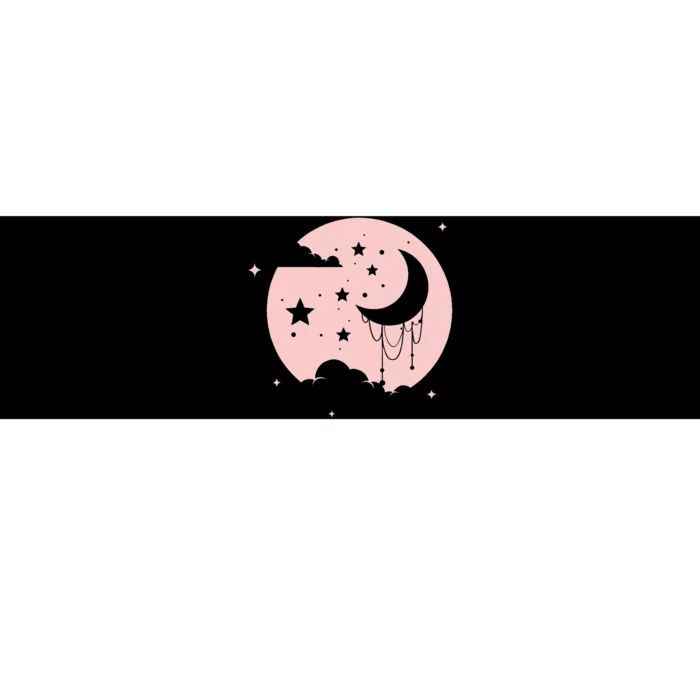 Kawaii Cute Pastel Goth Moon Bumper Sticker