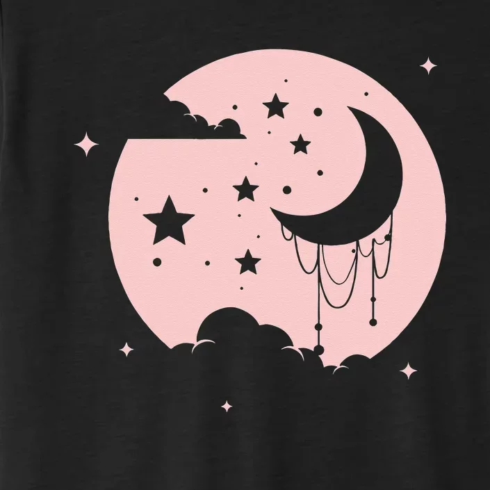 Kawaii Cute Pastel Goth Moon ChromaSoft Performance T-Shirt