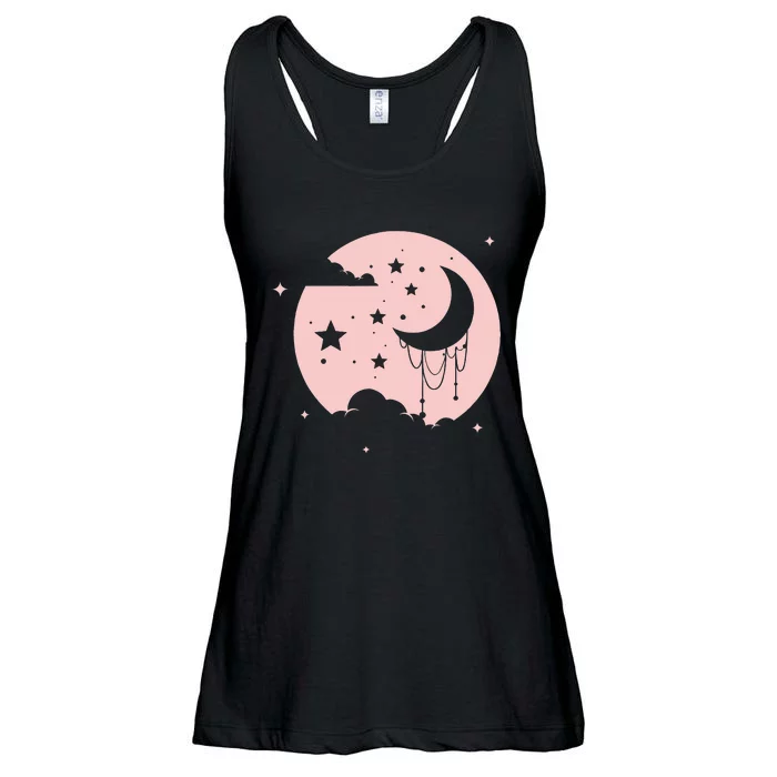 Kawaii Cute Pastel Goth Moon Ladies Essential Flowy Tank