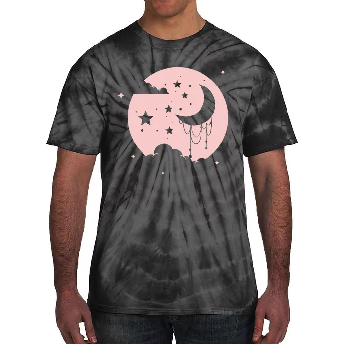 Kawaii Cute Pastel Goth Moon Tie-Dye T-Shirt