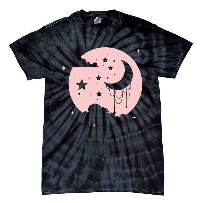 Kawaii Cute Pastel Goth Moon Tie-Dye T-Shirt