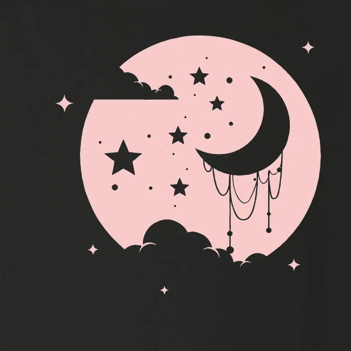 Kawaii Cute Pastel Goth Moon Toddler Long Sleeve Shirt