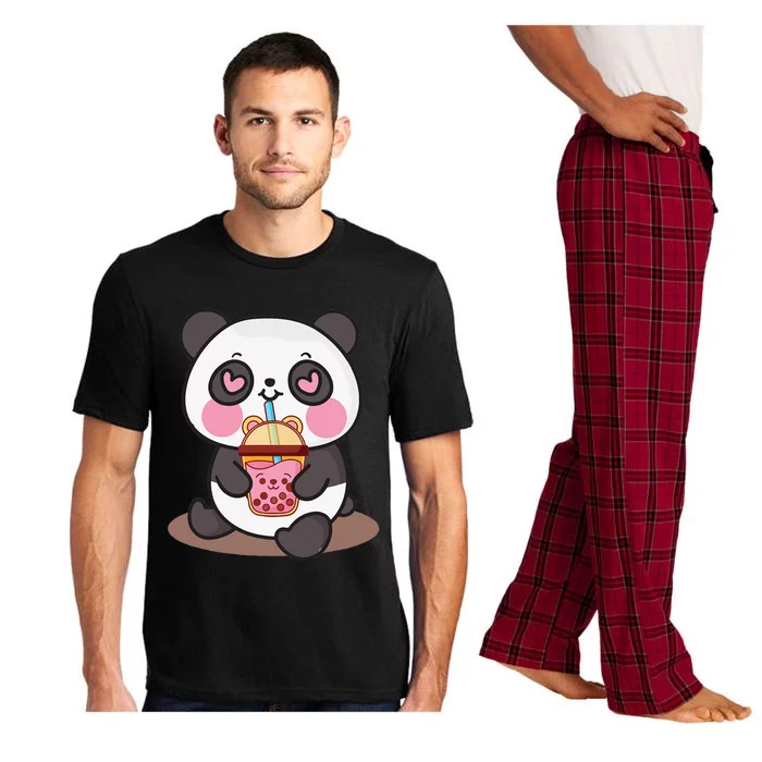 Kawaii Cute Panda Boba Tea Bubble Tea Anime Pajama Set