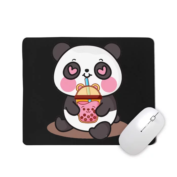 Kawaii Cute Panda Boba Tea Bubble Tea Anime Mousepad