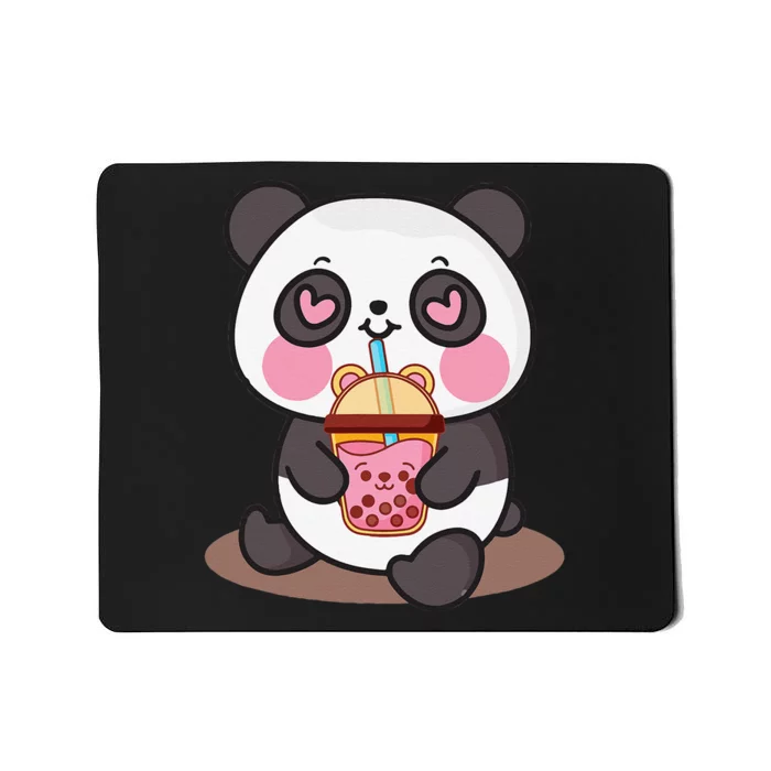 Kawaii Cute Panda Boba Tea Bubble Tea Anime Mousepad