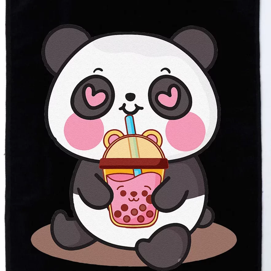 Kawaii Cute Panda Boba Tea Bubble Tea Anime Platinum Collection Golf Towel