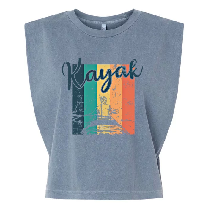 Kayak Canoe Paddleboat Water Sports Kayak Gift Garment-Dyed Women's Muscle Tee