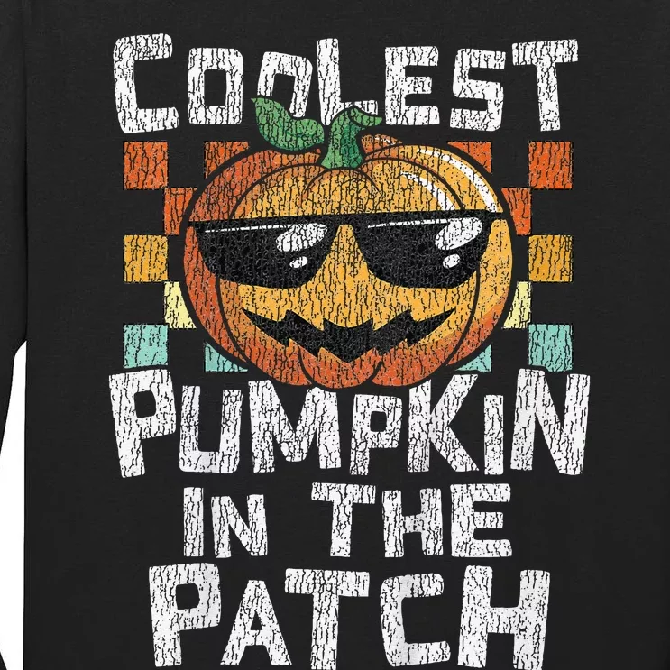 Kids Coolest Pumpkin In The Patch Halloween Girls Tall Long Sleeve T-Shirt