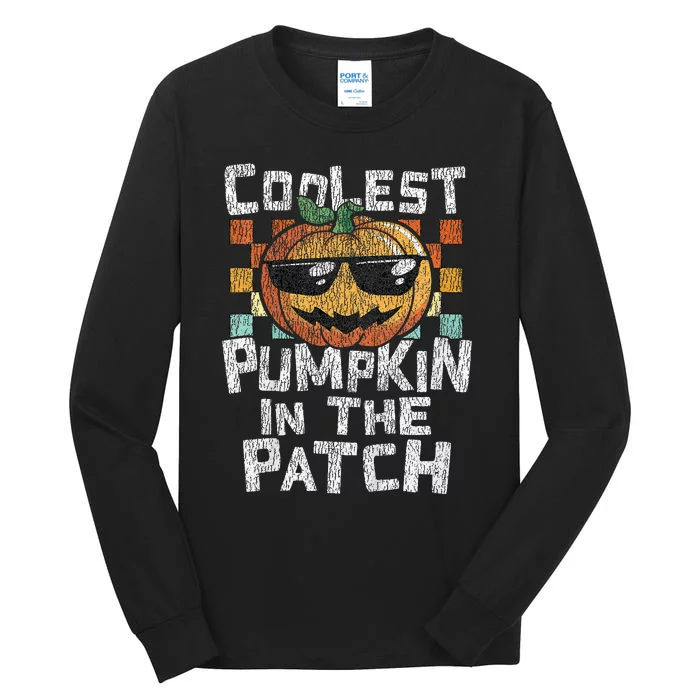 Kids Coolest Pumpkin In The Patch Halloween Girls Tall Long Sleeve T-Shirt