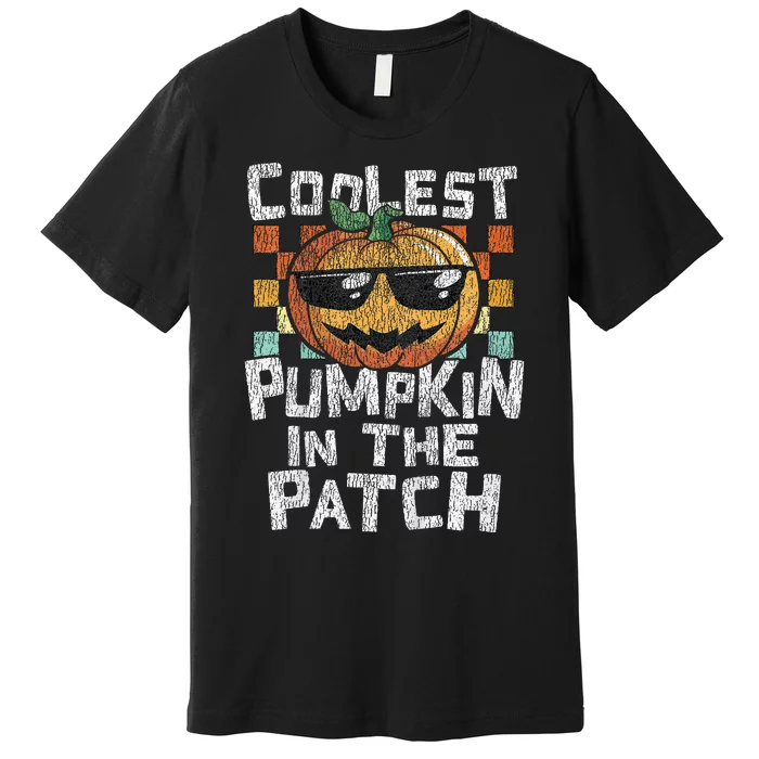 Kids Coolest Pumpkin In The Patch Halloween Girls Premium T-Shirt