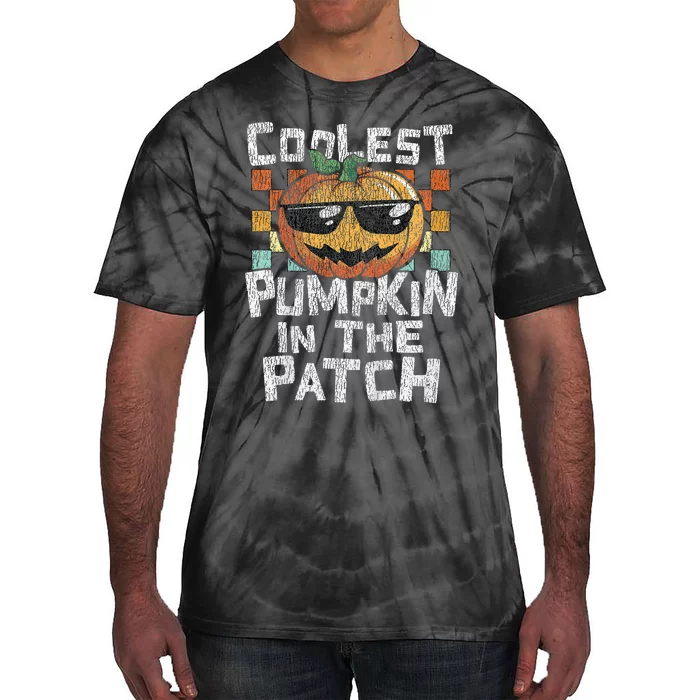 Kids Coolest Pumpkin In The Patch Halloween Girls Tie-Dye T-Shirt