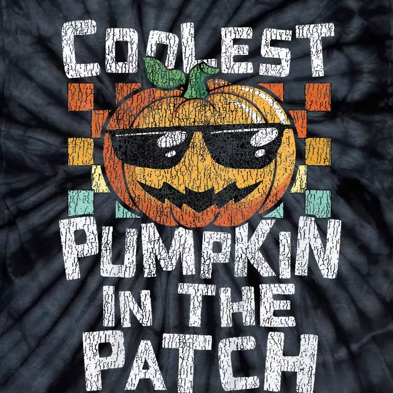 Kids Coolest Pumpkin In The Patch Halloween Girls Tie-Dye T-Shirt