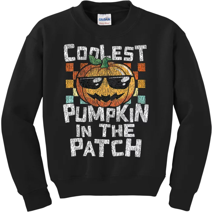 Kids Coolest Pumpkin In The Patch Halloween Girls Kids Sweatshirt