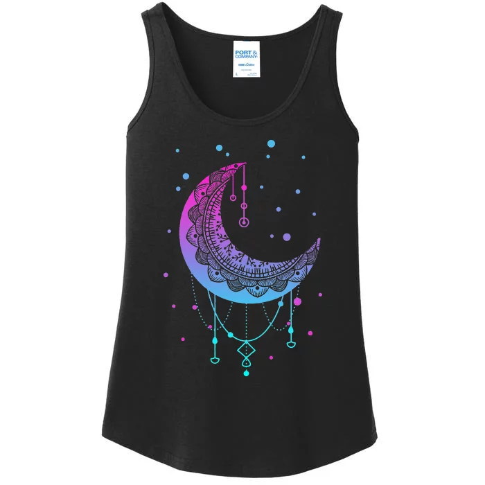 Kawaii Colorful Pastel Goth Moon Ladies Essential Tank