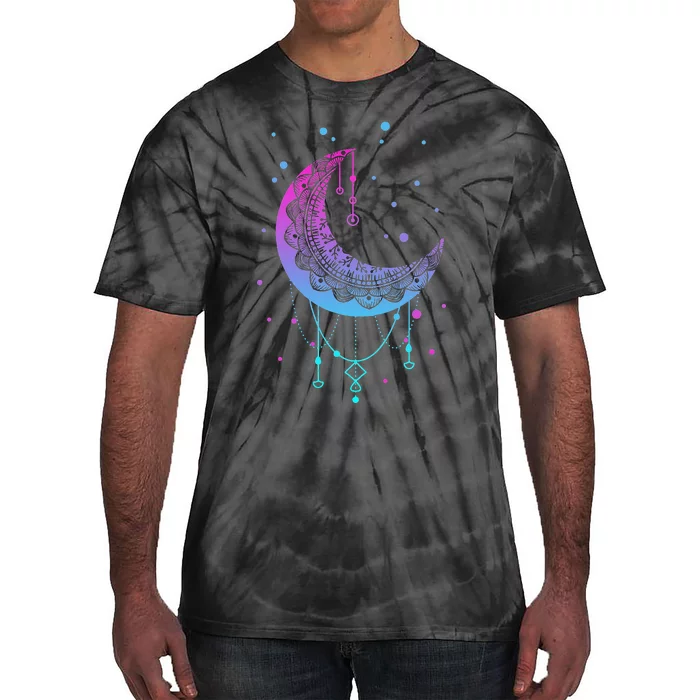 Kawaii Colorful Pastel Goth Moon Tie-Dye T-Shirt