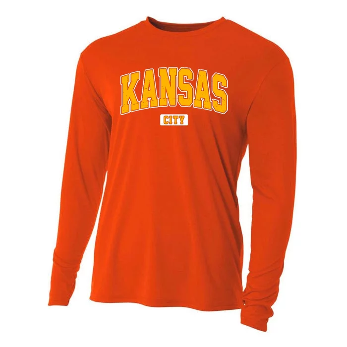 Kansas City Retro Vintage Cooling Performance Long Sleeve Crew