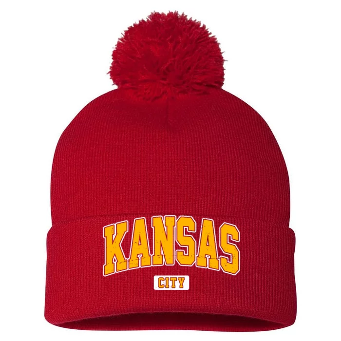 Kansas City Retro Vintage Pom Pom 12in Knit Beanie