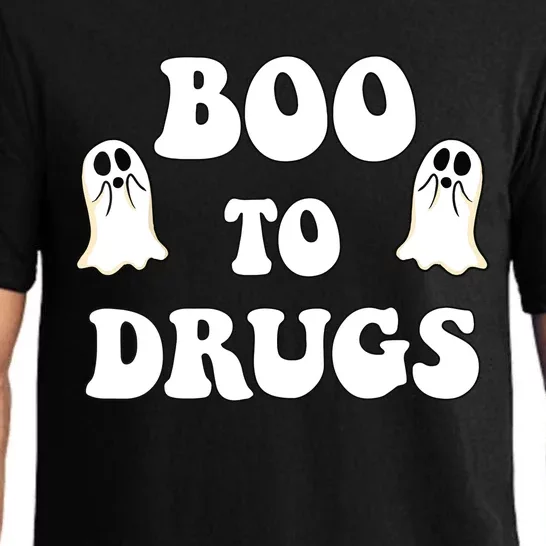 Kids Cute Red Ribbon Week Say BOO To Say Yes To Halloween Pajama Set