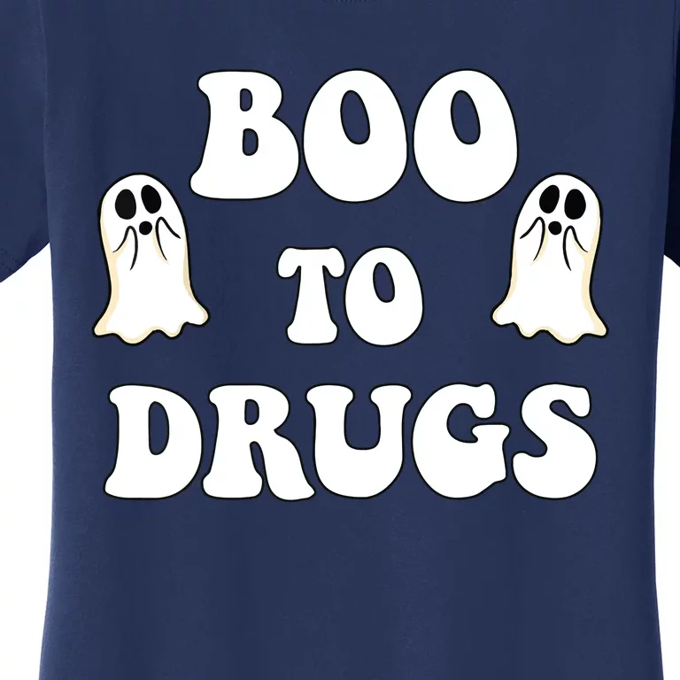 Kids Cute Red Ribbon Week Say BOO To Say Yes To Halloween Women's T-Shirt