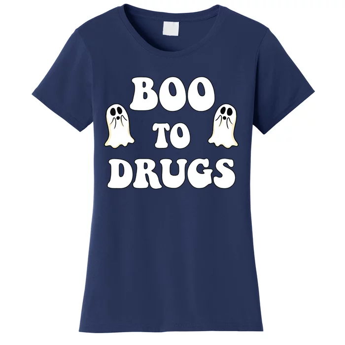 Kids Cute Red Ribbon Week Say BOO To Say Yes To Halloween Women's T-Shirt