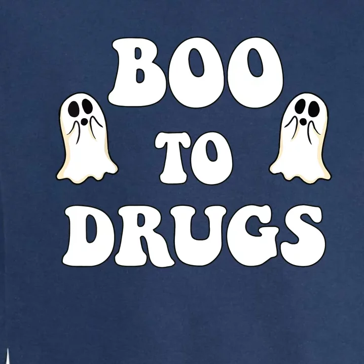 Kids Cute Red Ribbon Week Say BOO To Say Yes To Halloween Garment-Dyed Sweatshirt