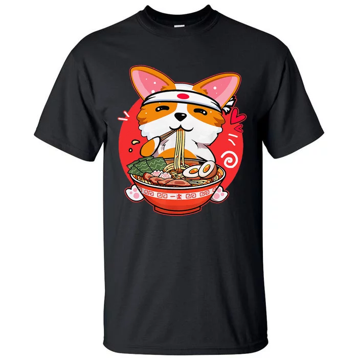 Kawaii Corgi Ra Cute Japanese Manga Anime for Dog Lovers Tall T-Shirt