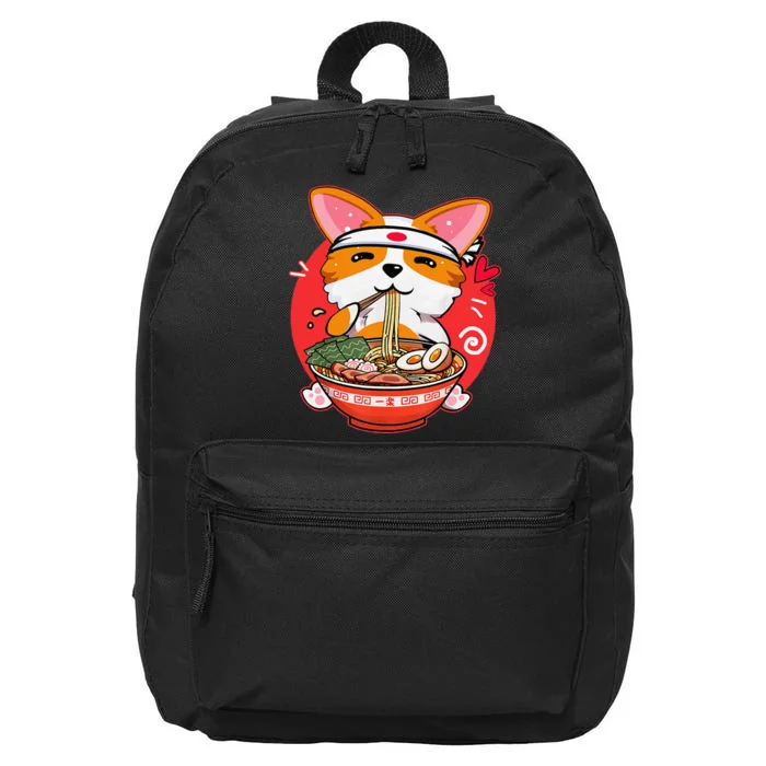 Kawaii Corgi Ra Cute Japanese Manga Anime for Dog Lovers 16 in Basic Backpack