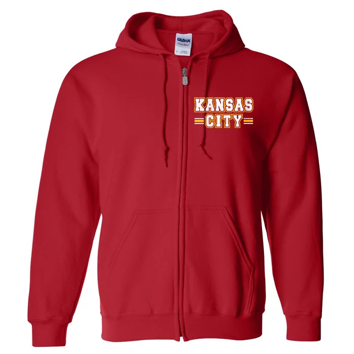 Kansas City Retro Style Kc Fan Gift Full Zip Hoodie