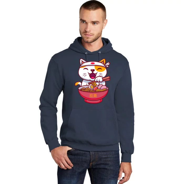 Kawaki Cat Ramen Anime Cartoon Tall Hoodie