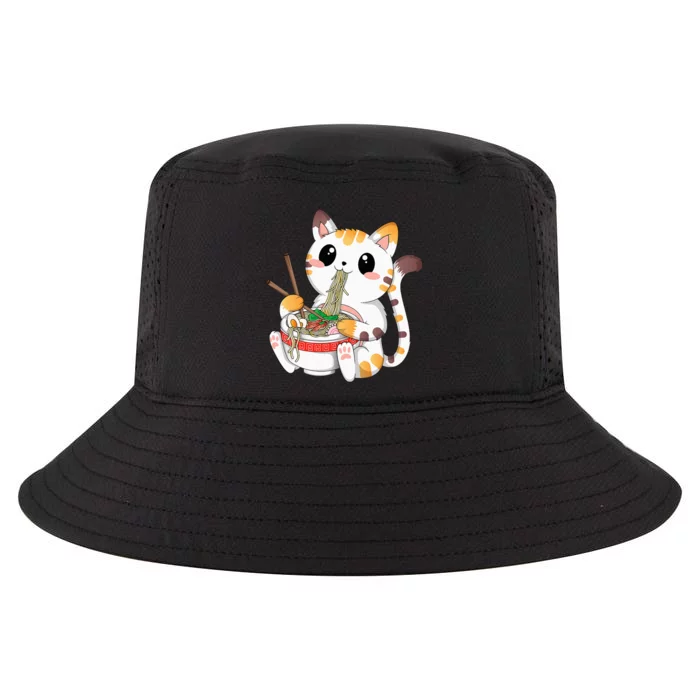 Kawaii Cat Ramen Noodles Anime Neko Japanese Manga Otaku Cool Comfort Performance Bucket Hat